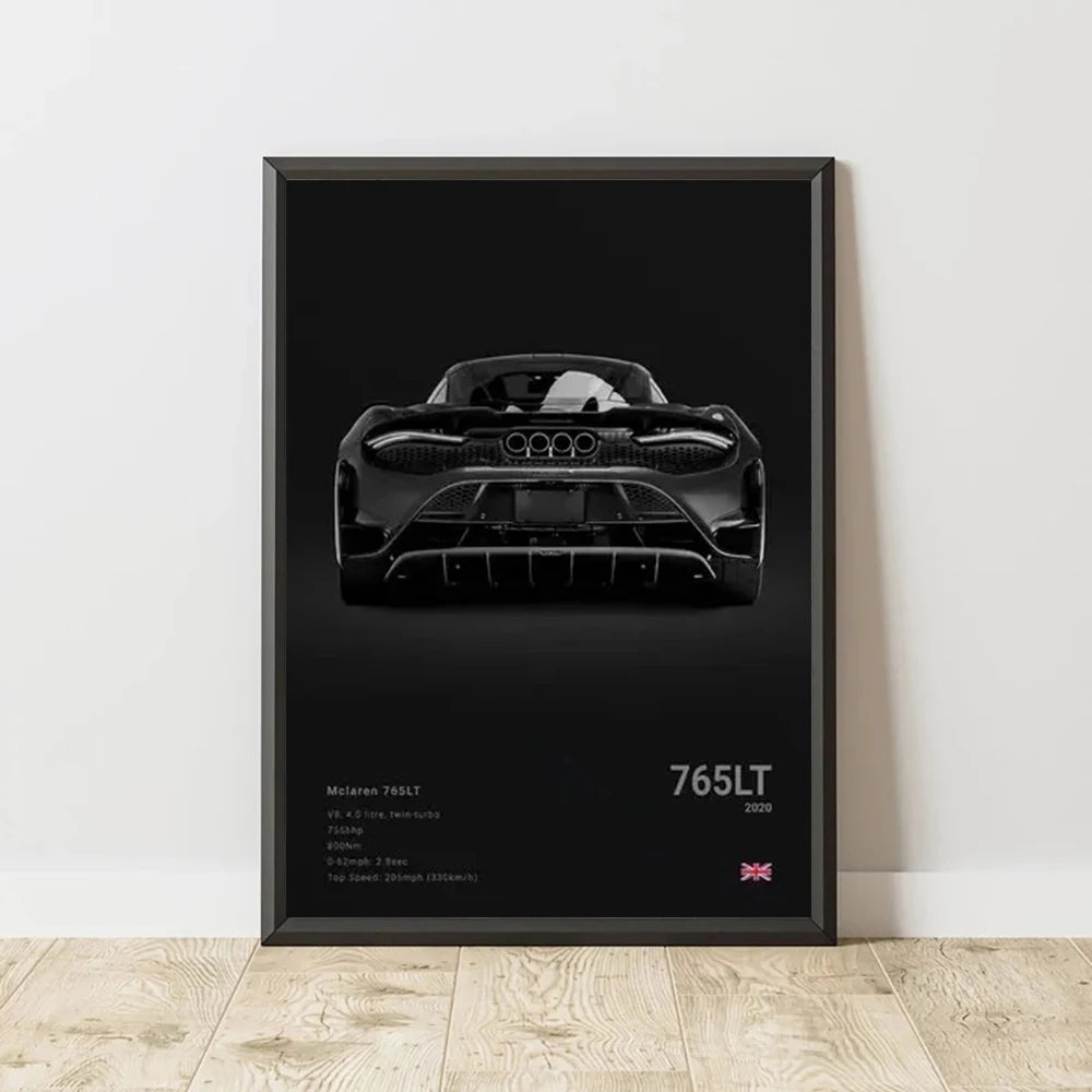McLaren 765LT Rear View™ - CarPosters