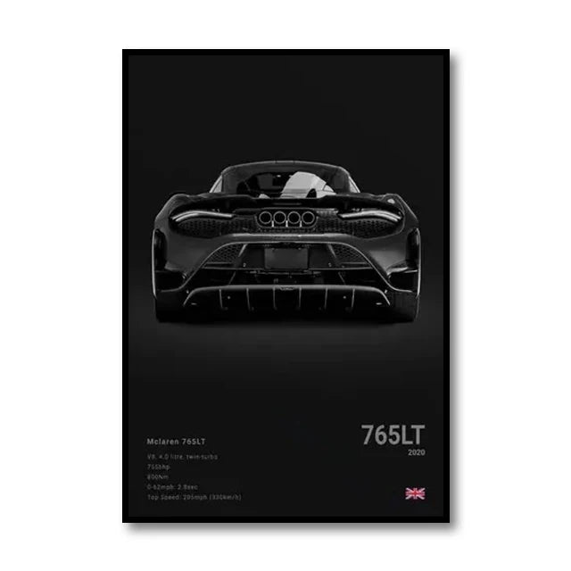 McLaren 765LT Rear View™ - CarPosters
