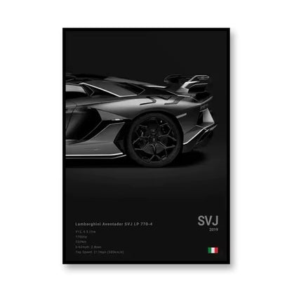 Famous Brand Cars SVJ GT3RS G80M3C Canvas Wall Art Print Poster 918 M5CS MSCSL Decorative Mural Home Decor Gift Unframed