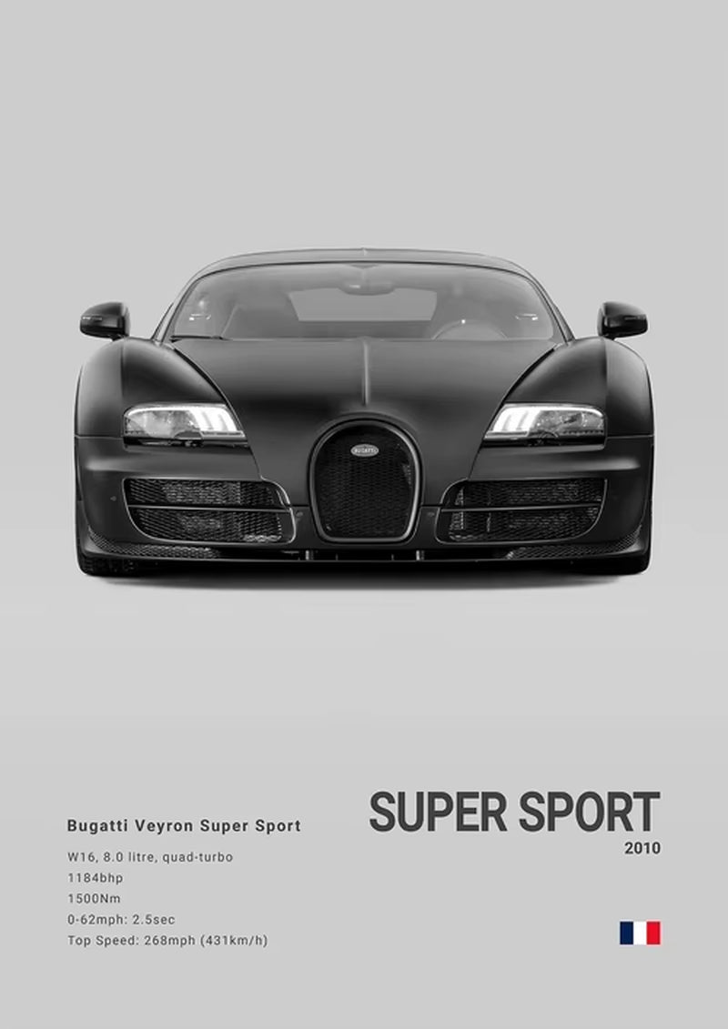 Famous Cars World Famous Sports Luxury Car EB110 BOLIDE DIVO Poster and Prints Canvas Painting Wall Art Pictures Room Office