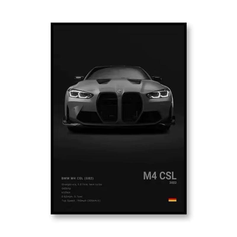 Famous Brand Cars SVJ GT3RS G80M3C Canvas Wall Art Print Poster 918 M5CS MSCSL Decorative Mural Home Decor Gift Unframed