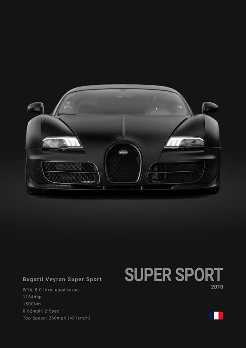 Famous Cars World Famous Sports Luxury Car EB110 BOLIDE DIVO Poster and Prints Canvas Painting Wall Art Pictures Room Office