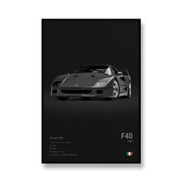 Ferrari F40/ Schwarz/ Frontprofil