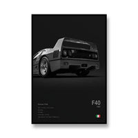 Ferrari F40/ Schwarz/ Heckprofil