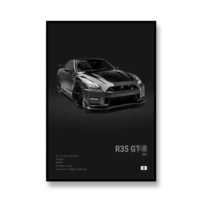 R35 Lettering Nissan GT-R35™ Nissan GT-R35™ – CarPosters