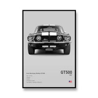 Ford Mustang GT500/ Gris/ Retro