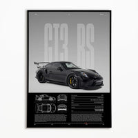 Vista frontal del Porsche GT3 RS