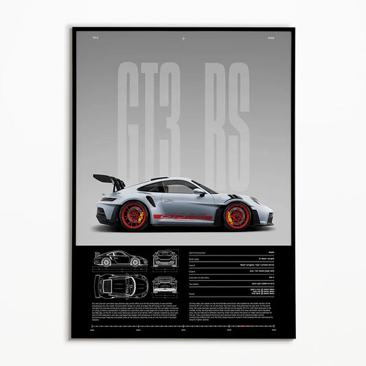 Porsche GT3 RS Grey (Build Edition) - CarPosters