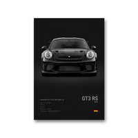 Porsche GT3RS frontal negro