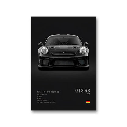Porsche GT3RS Front View™ - CarPosters