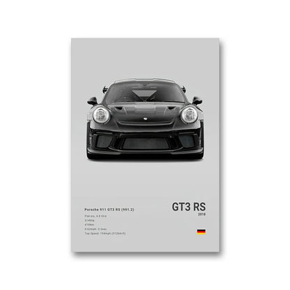 Porsche GT3RS Front View™ - CarPosters