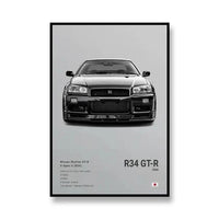 Gt R R34 Black Bg Nissan GT-R R34™ Nissan GT-R34 – CarPosters