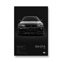 Gt R R34 Black Bg Nissan GT-R R34™ Nissan GT-R34 – CarPosters