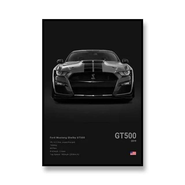 Famous Cars RS3 918 F40 Canvas Wall Art Print Poster GT500 Decoration Painting Home Decor Car Lover Gift Unframed