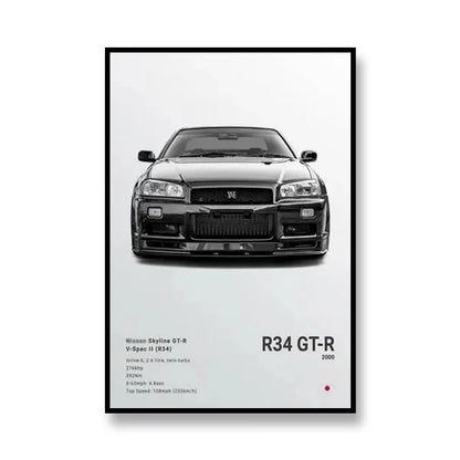 Famous Cars RS3 918 F40 Canvas Wall Art Print Poster GT500 Decoration Painting Home Decor Car Lover Gift Unframed