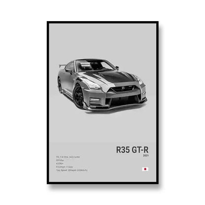 Famous Cars RS3 918 F40 Canvas Wall Art Print Poster GT500 Decoration Painting Home Decor Car Lover Gift Unframed