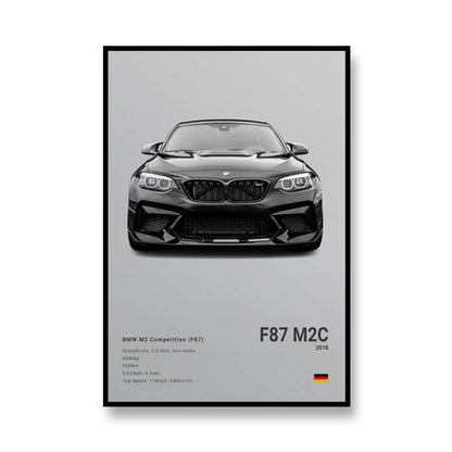 Famous Cars RS3 918 F40 Canvas Wall Art Print Poster GT500 Decoration Painting Home Decor Car Lover Gift Unframed