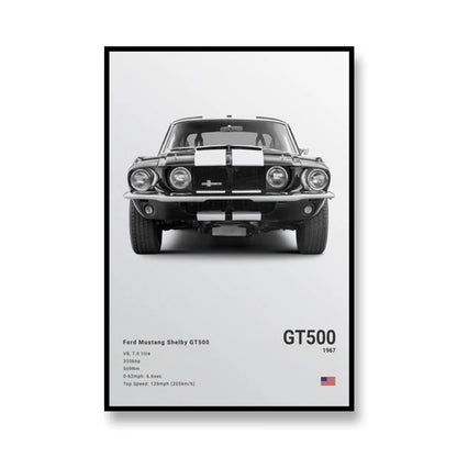 Famous Cars RS3 918 F40 Canvas Wall Art Print Poster GT500 Decoration Painting Home Decor Car Lover Gift Unframed