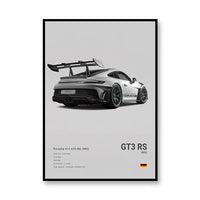 Porsche GT3RS /Grey /Rear Profile