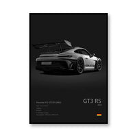Porsche GT3RS /Black /Rear Profile