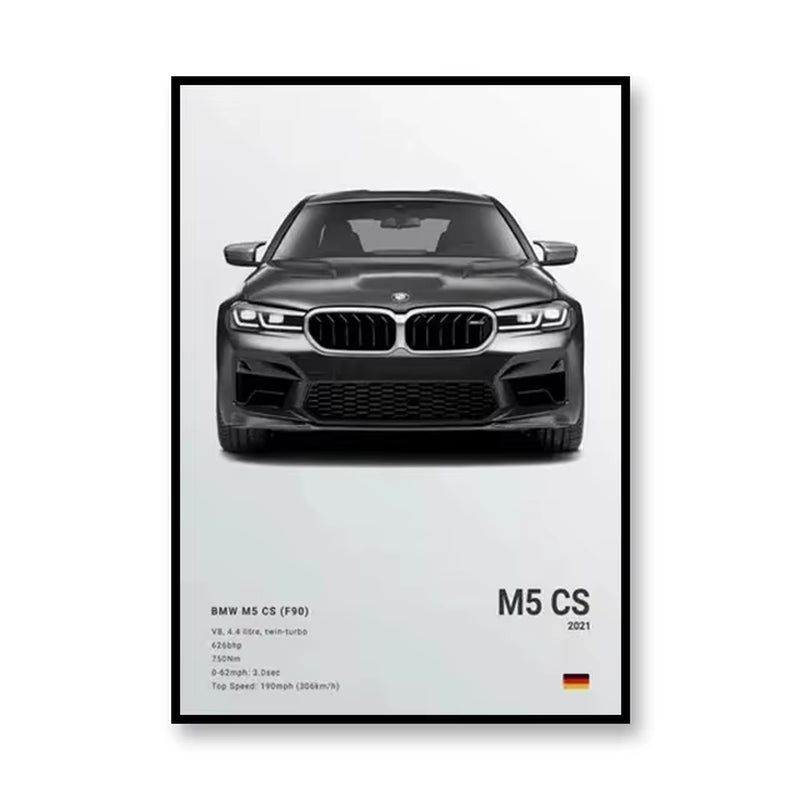 Famous Brand Cars SVJ GT3RS G80M3C Canvas Wall Art Print Poster 918 M5CS MSCSL Decorative Mural Home Decor Gift Unframed