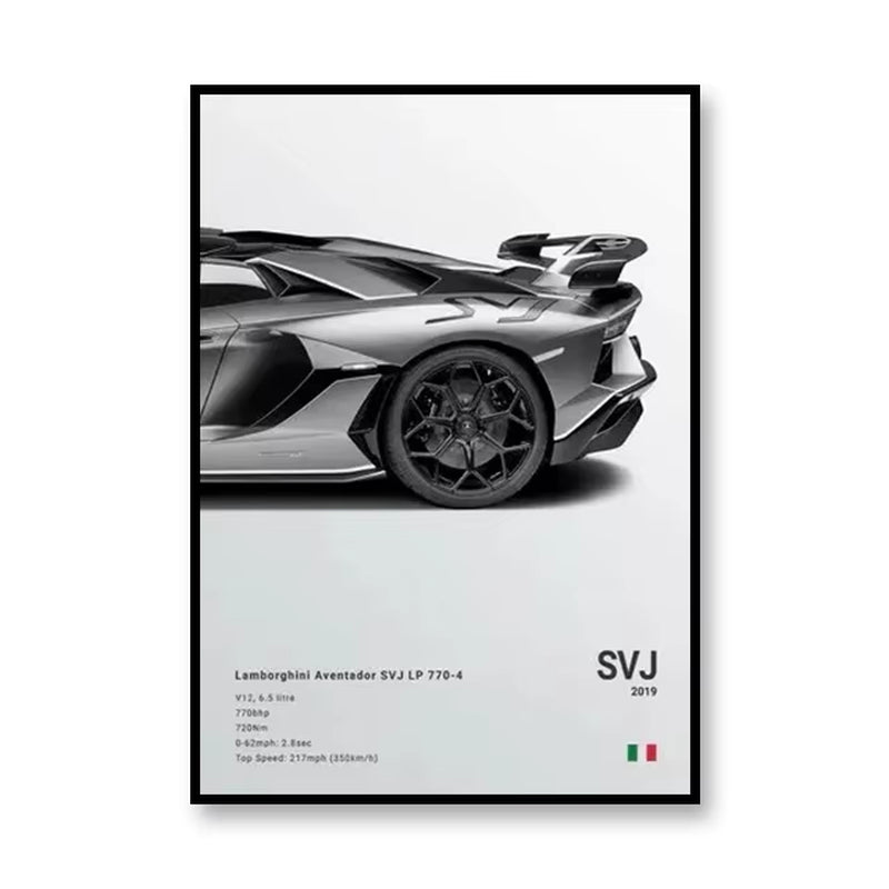 Famous Brand Cars SVJ GT3RS G80M3C Canvas Wall Art Print Poster 918 M5CS MSCSL Decorative Mural Home Decor Gift Unframed