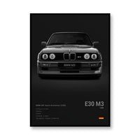 BMW E30 M3 /Black /Front Profile