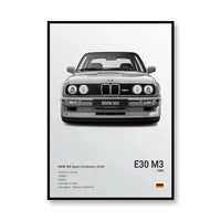 BMW E30 M3 /White /Front Profile