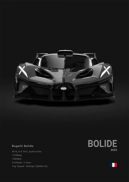 Famous Cars World Famous Sports Luxury Car EB110 BOLIDE DIVO Poster and Prints Canvas Painting Wall Art Pictures Room Office