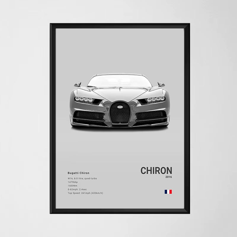 Famous Cars World Famous Sports Luxury Car EB110 BOLIDE DIVO Poster and Prints Canvas Painting Wall Art Pictures Room Office