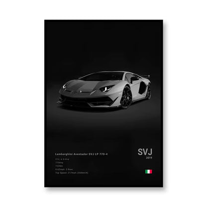 Famous Brand Cars SVJ GT3RS G80M3C Canvas Wall Art Print Poster 918 M5CS MSCSL Decorative Mural Home Decor Gift Unframed