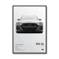 Audi RS6 C8/Blanco/Perfil frontal